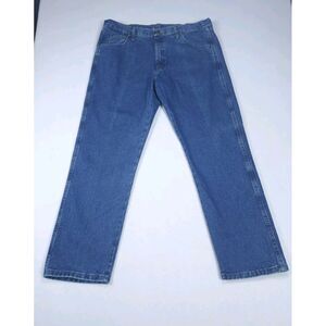 Wrangler Jeans Mens 40 Blue Rugged Wear Relaxed‎ Fit Straight Leg Rodeo PBR